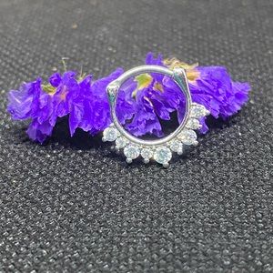 Septum Cz Sparkling Clicker 16g